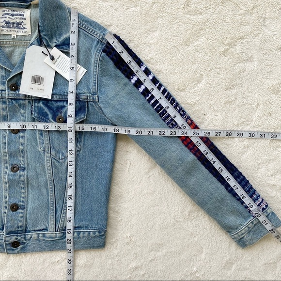 Levi’s made & crafted denim ombré embroidered trucker jacket XS - Picture 5 of 12